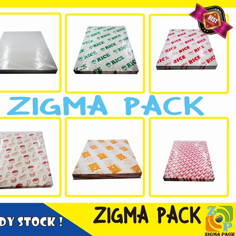 

NEW ARRIVAL Kertas Nasi Logo 100 | 22x27 | KFC | Paper Wrap | Burger | Kebab | Food Grade | Hotdog | Zigma Pack ★ 869
