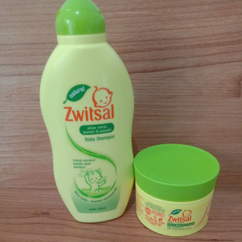 ZWITSAL BABY SHAMPO 100ML + BABY CREAM 50ML (Free Duckbil anak 2 Pcs)