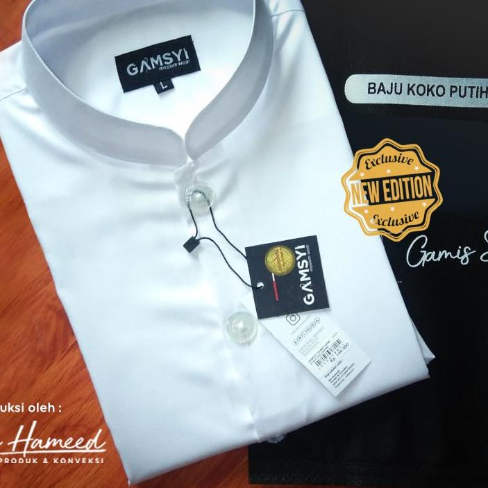 ←➲❊✩ BAJU KOKO PUTIH POLOS, KOKO HABAIB, KOKO PUTIH LENGAN PANJANG/KOKO GAMSYI Terkini