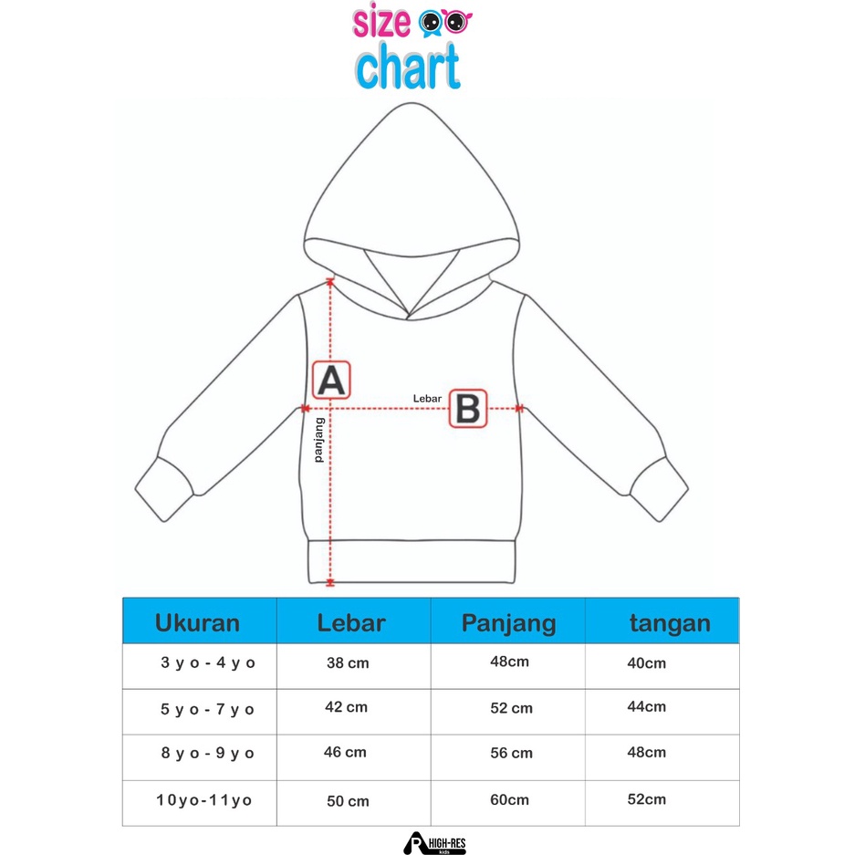 Hoodie Anak Polos Laki-laki / Perempuan ArhighresKids Unisex Fleece Tebal