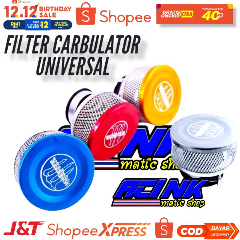 Filter Karbulator/Saringan Udara Karbu/Variasi motor Universal
