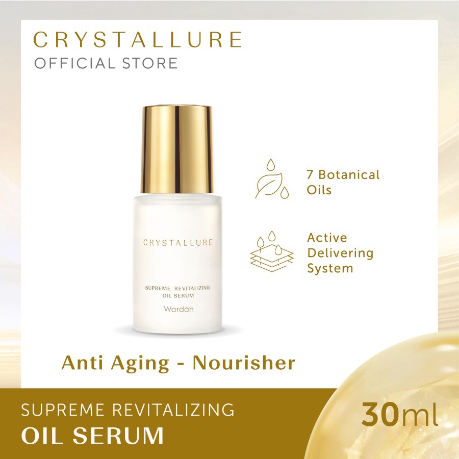 Jual CRYSTALLURE SUPREME REVITALIZING OIL SERUM 30ML Shopee Indonesia