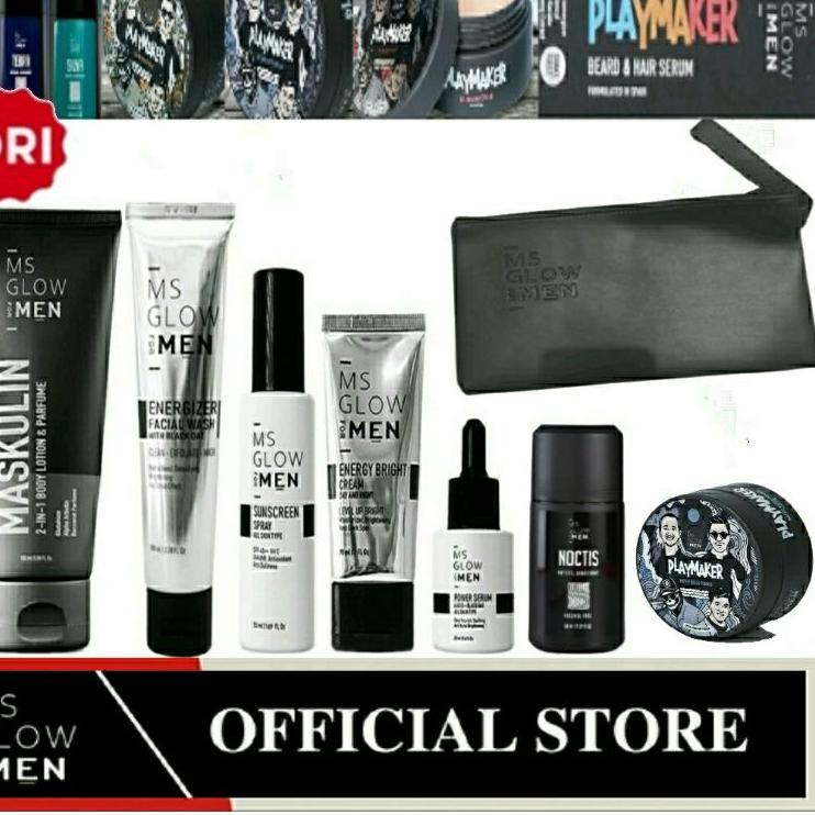TERLARIS Msglow men / MS GLOW FOR MAN ORIGINAL Paket Skincare Pria Pemutih wajah Skin care Cowok Bpo