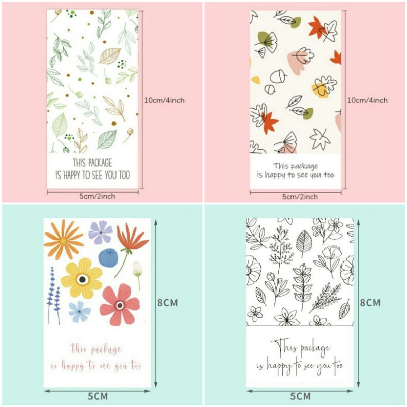 

[ , ] 3pcs Stiker Label Motif Bunga untuk Penutup Box Hampers