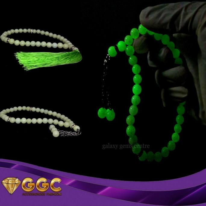 TASBIH BATU FOSFOR 33 BUTIR MENYALA DITEMPAT GELAP - Jambul Tali