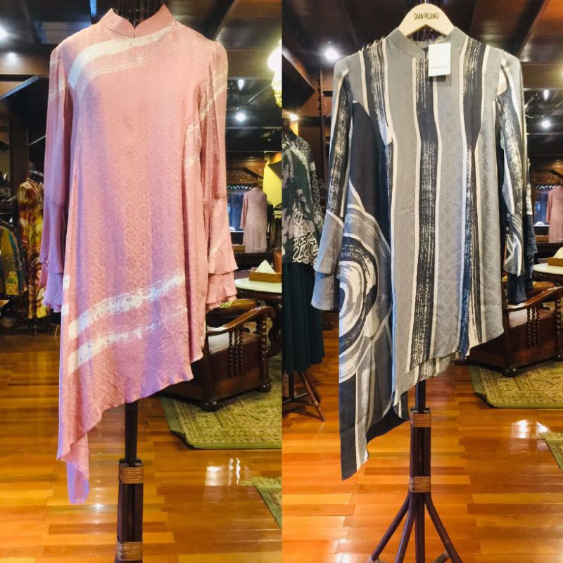 Khanza Tunik Tissue by Dian Pelangi BEST SELLER Baju Atasan Batik Kerja Kantor Casual Formal Pesta P