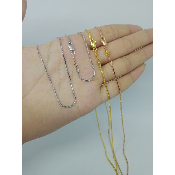 kalung rantai kasandra flexi/perak asli silver 925 lapis emas/fashion wanita terbaru