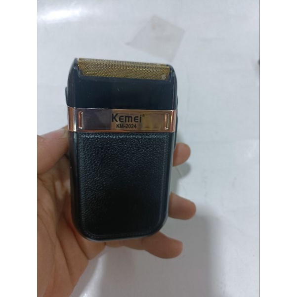 Alat Mesin cukur Kumis Jenggot Botak Original Kemei km 2024 Cas Usb