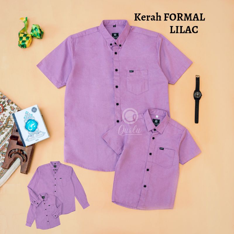 Kemeja KERAH FORMAL dewasa/anak warna LILAC