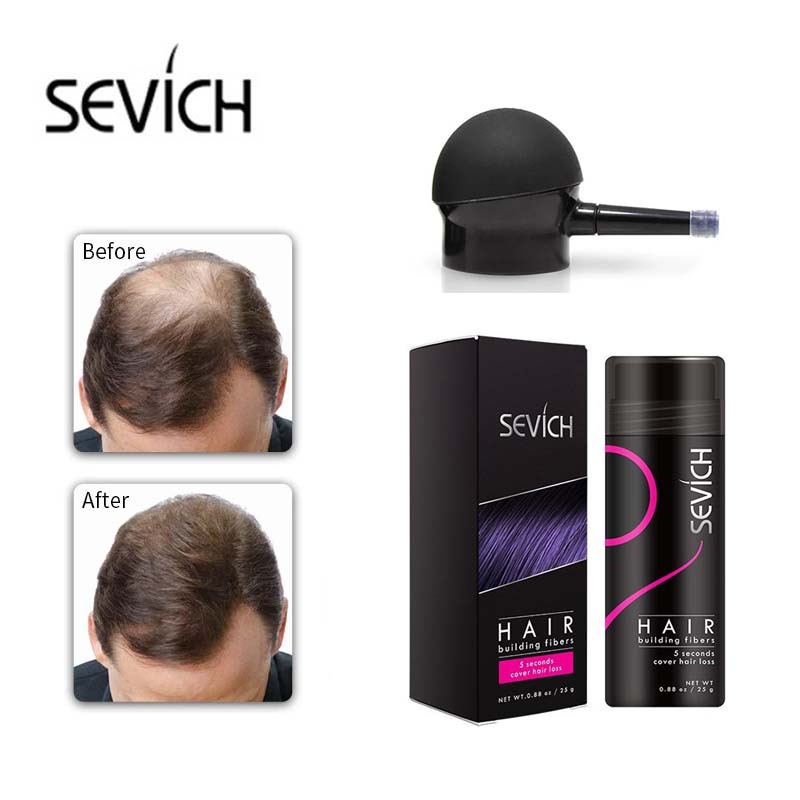Sevich Hair Fibers 25gr - Melebatkan Rambut (Penebal Rambut 100%) Untuk Rambut Tipis Caboki Keralux Fibratin