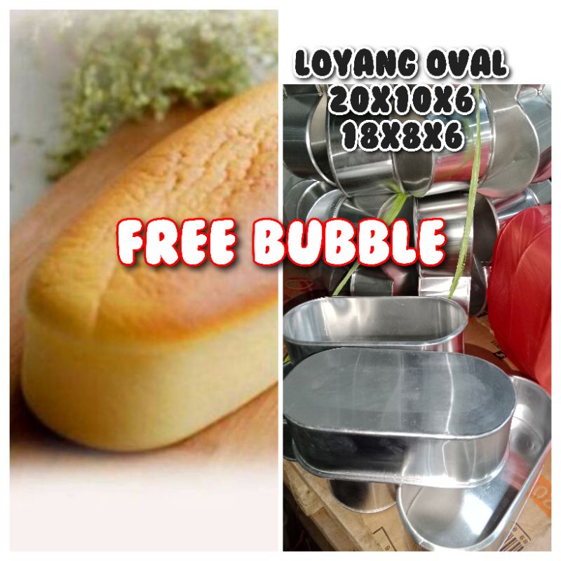 Loyang Oval Chesee cake loyang kue oval aluminium 20x10x6 18x8x6 tinggi 6