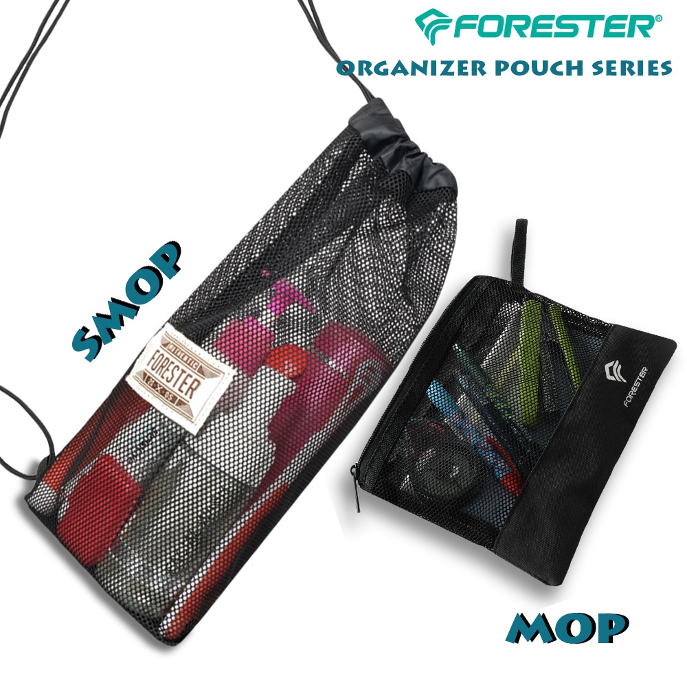 NEW FORESTER SMOP/MOP TAS SELEMPANG JARING SERUT - MULTIFUNCTION MESH POUCH