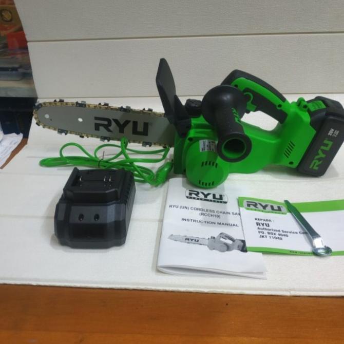 Mesin gergaji Batrai 10 inch RYU RCCH10 20 volt