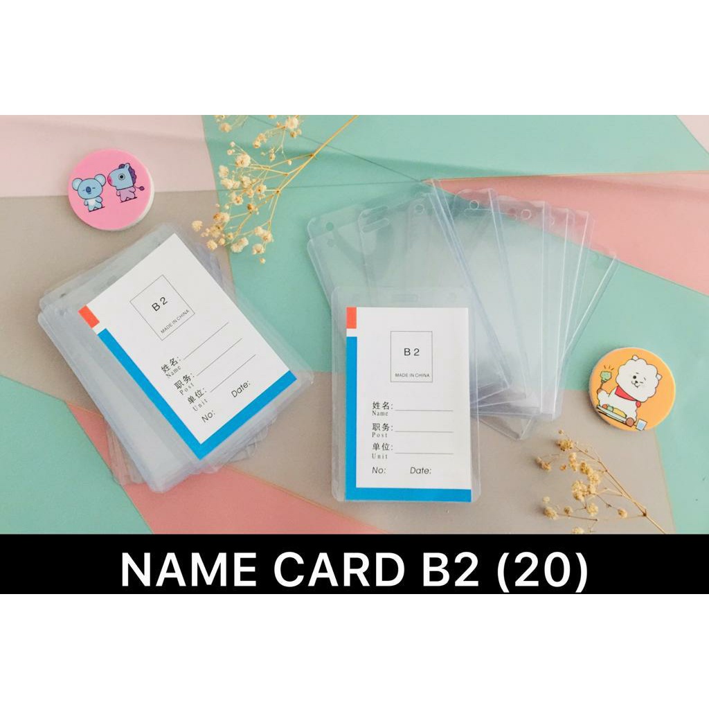 

AS888 - PLASTIK ID CARD B2 / NAME TAG PANITIA / ANGGOTA / NAME TAG UJIAN / MIKA ID CARD / CARD CASE SATUAN / ISI 1 PCS 8 X 12 CM