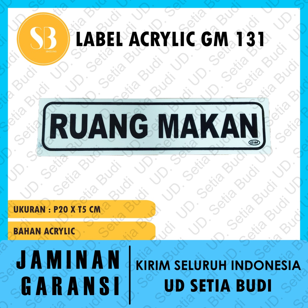 

Label GM Kecil Ruang Makan LK 131