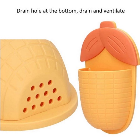 ONLYONE12 Gantungan Sikat Gigi Odol Tempel Dinding Serbaguna / Tempat Odol Sikat Gigi Tempel Dinding / Gantungan Bentuk Jagung / Organizer Serbaguna / Dekorasi Kamar Mandi / Corn Storage Holder