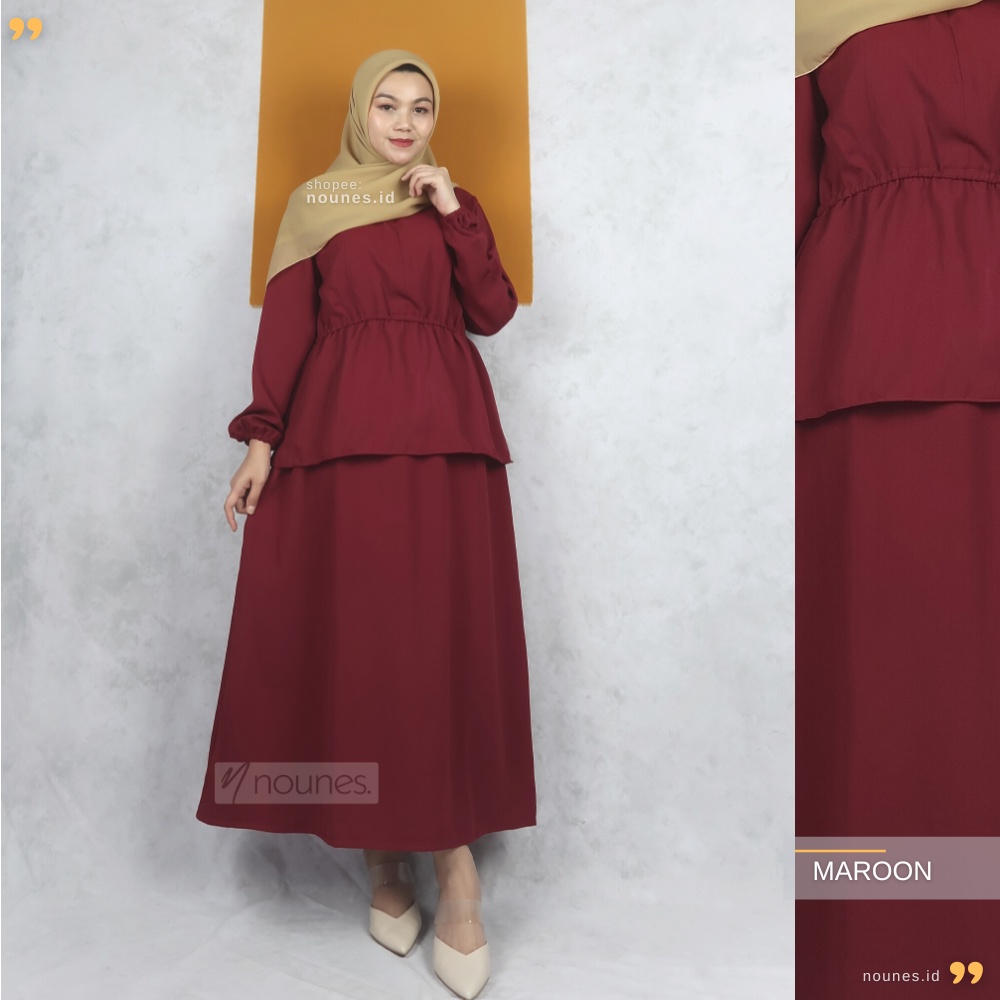 Nounes Helena Midi Dress Matt Wollycrepe Size M L XL Jumbo XXL LD 98 104 110 120