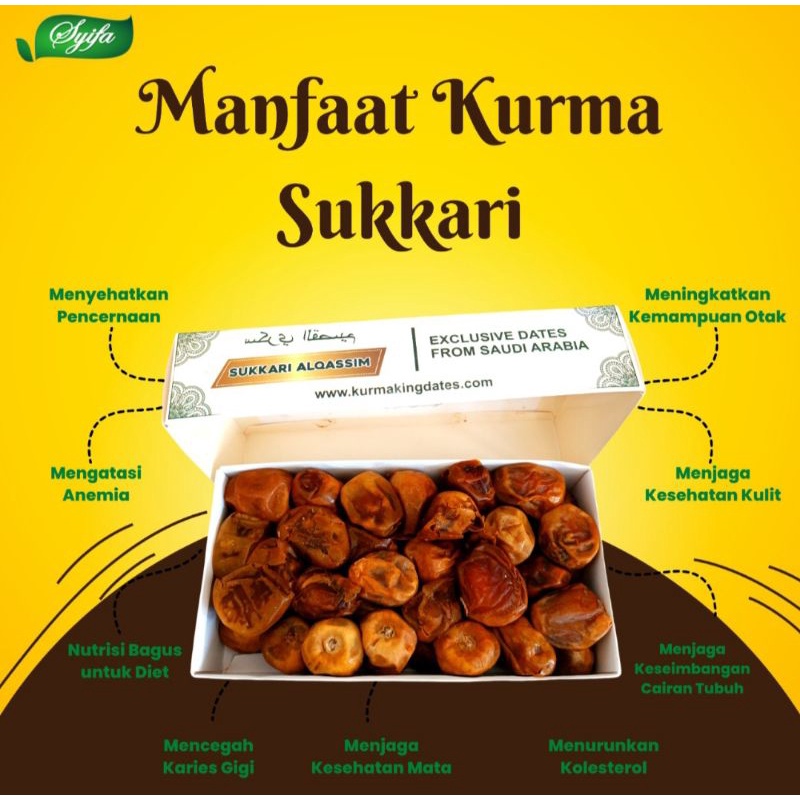 

KURMA SUKARI PREMIUM KING 500gram SUKARI King Sukari Rutab Premium Grade A King Sukari Basah