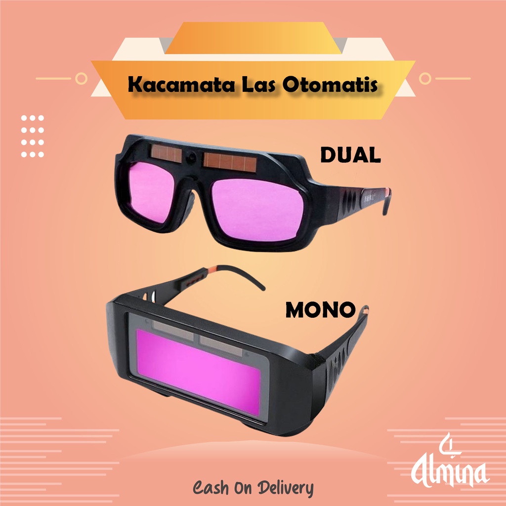 AlminaID Kacamata Las Otomatis Anti Silau Anti mata merah ORIGINAL