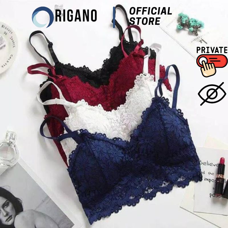 Bra Wanita Renda / Sport Bra motif Bunga