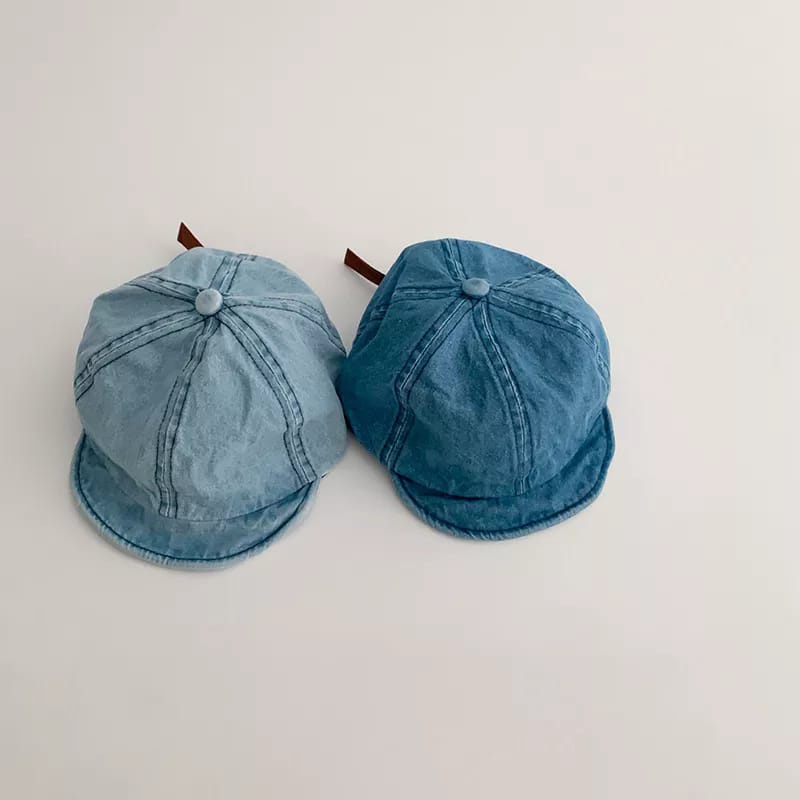 COD!!! topi keren anak keren usia 1-3 tahun import motif polos denim kekinian ala korea