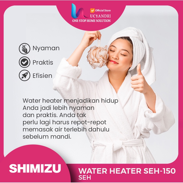 Pemanas Air Water Heater Listrik Shimizu SEH 150 50 Liter PREMIUM ORI