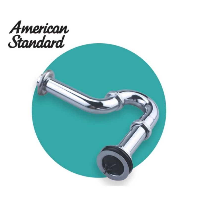American Standard P- Trap with Chain/Plug - Siphon P-Trap American Standard Lengkap Dengan Afur+Rant