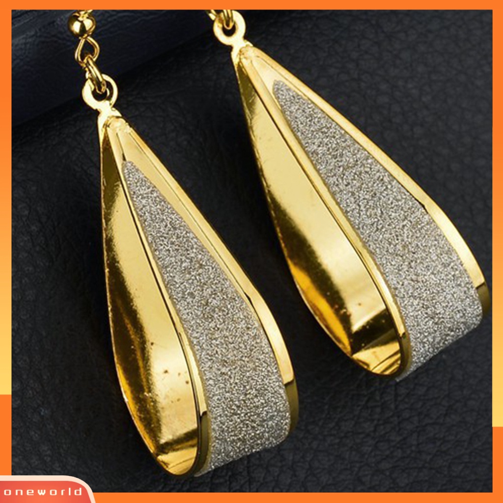 [WONE] Anting Tetesan Air Bentuk Alloy Simple Hollow Drop Anting Kait Perlengkapan Pesta Untuk Pernikahan