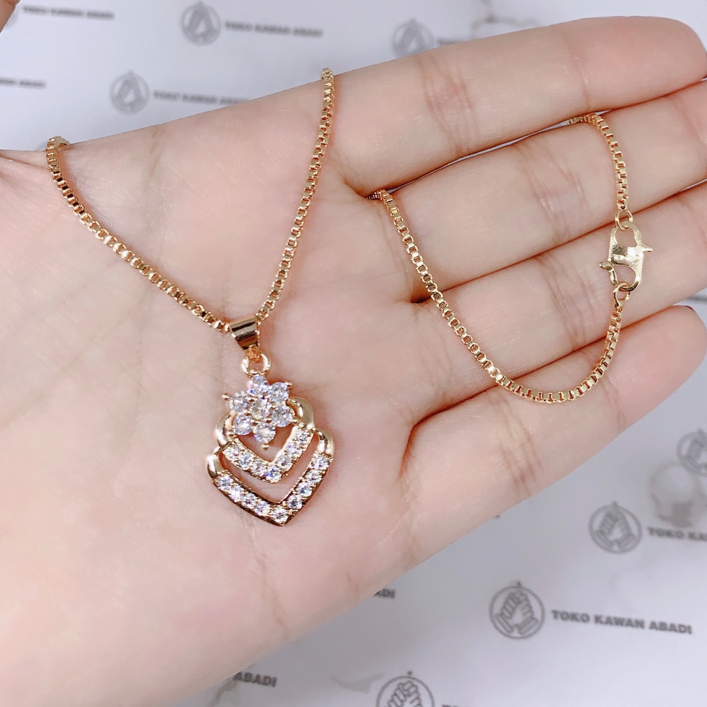 Xuping Gold Kalung Tauhid Perhiasan Fashion Wanita Liontin Lafadz Allah *40