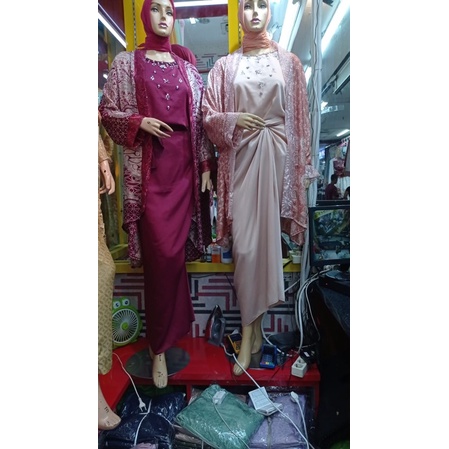 One set batik sutra viscose iner kaftan