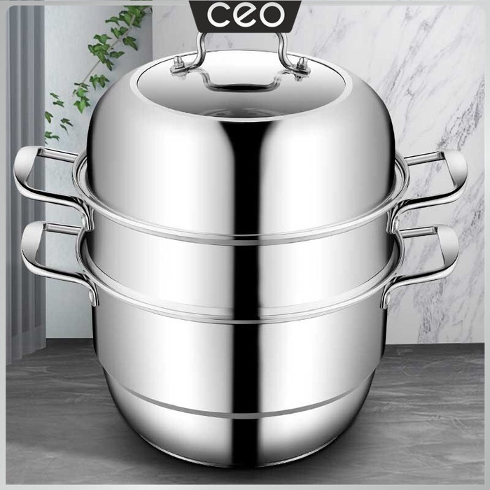 CEO PANCI STEAMER 3 TINGKAT STAINLESS STEEL SET PANCI KUKUS STAINLESS