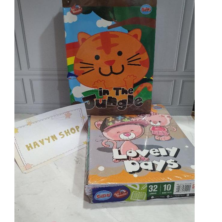 

Trendy ! 10pc buku tulis merek SIDU isi 32 lembarrr/buku tulis ✓