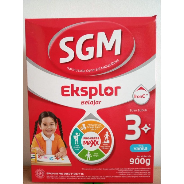 

SGM Eksplor 3+ Rasa Vanilla dan Madu900gram