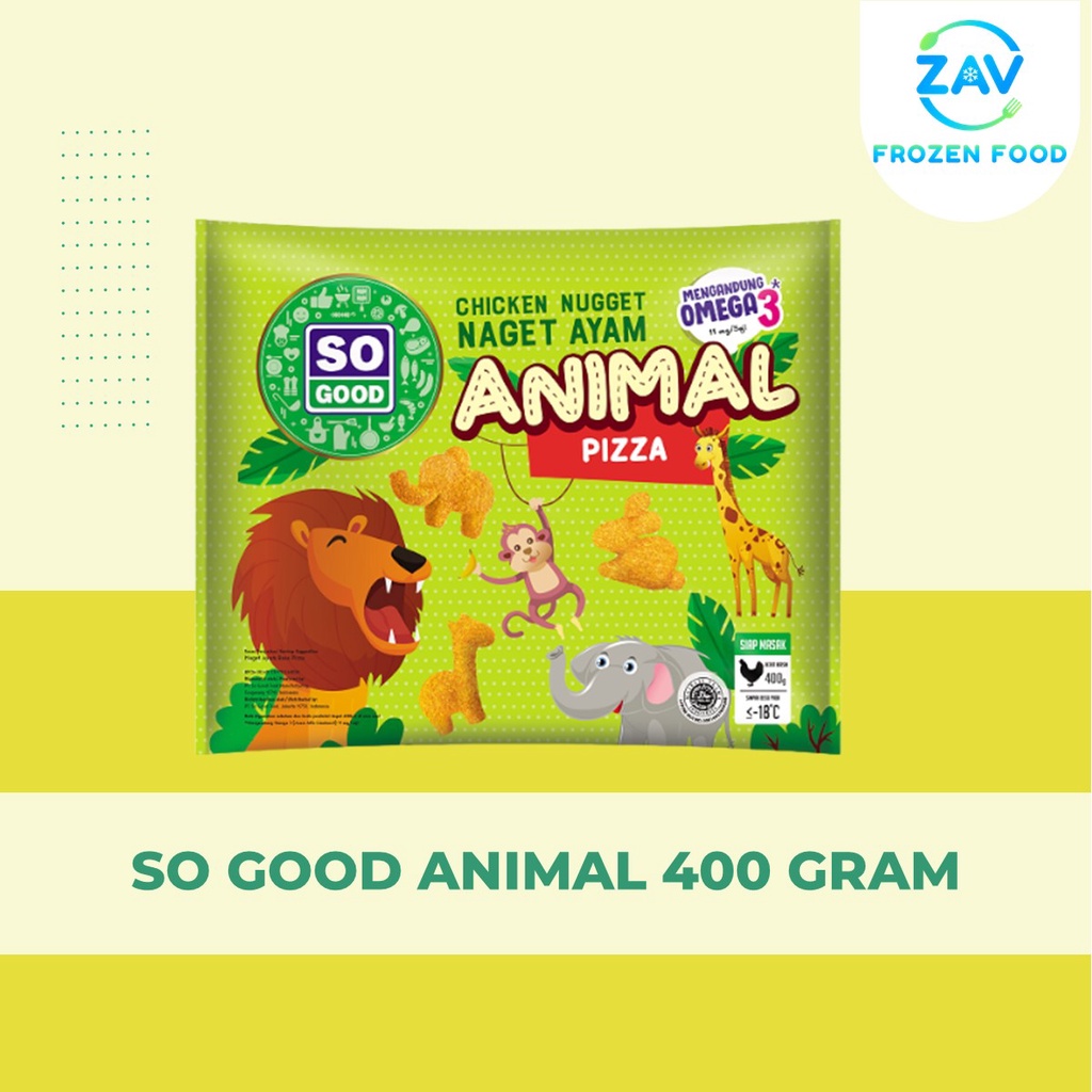 

SO GOOD CHICKEN NUGGET ANIMAL 400 GRAM