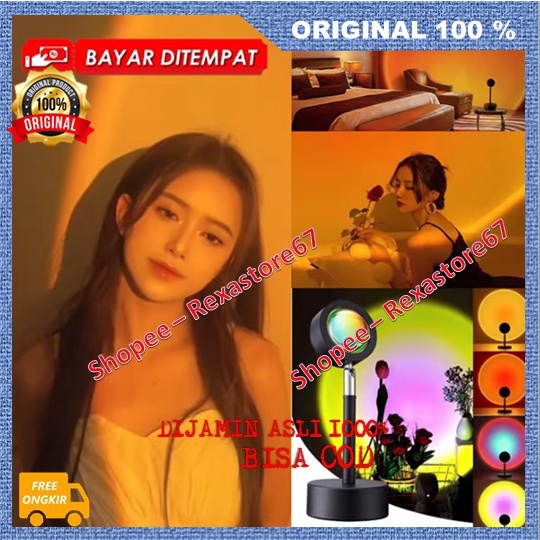 Room Lamp Romantic Lampu Sunset Lamp Proyektor Lampu Tidur Lampu Tidur Proyektor Sunset Matahari Ter