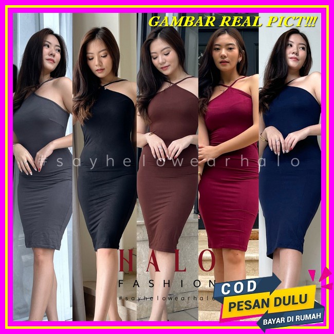 Mdlv ~ Dress Honey Dress Korea Look Mini Dress Import Fashion Import [Halofashion] Jihyo Sexy Bodyco
