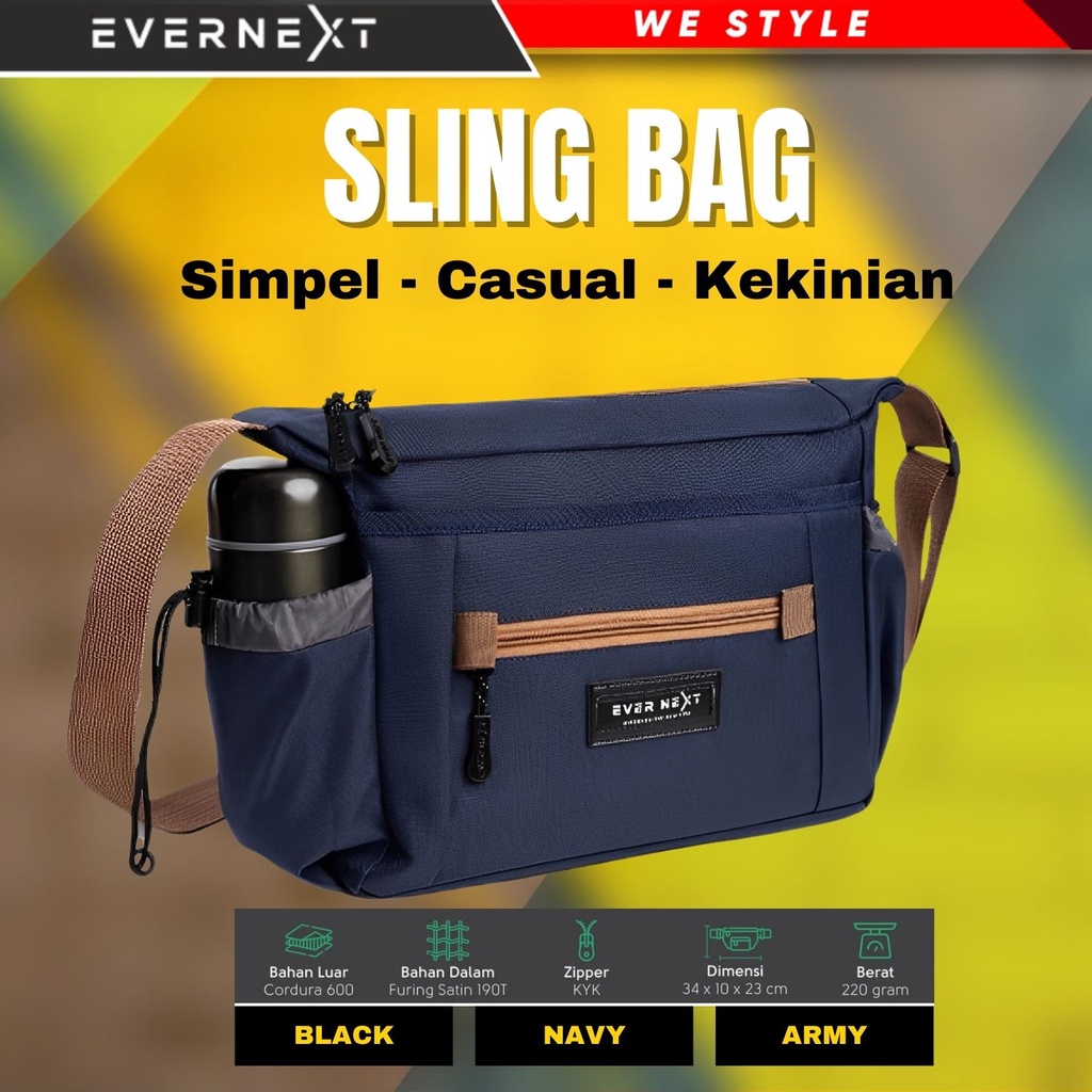 Tas selempang sling bag pria distro keren model terbaru branded original 100%