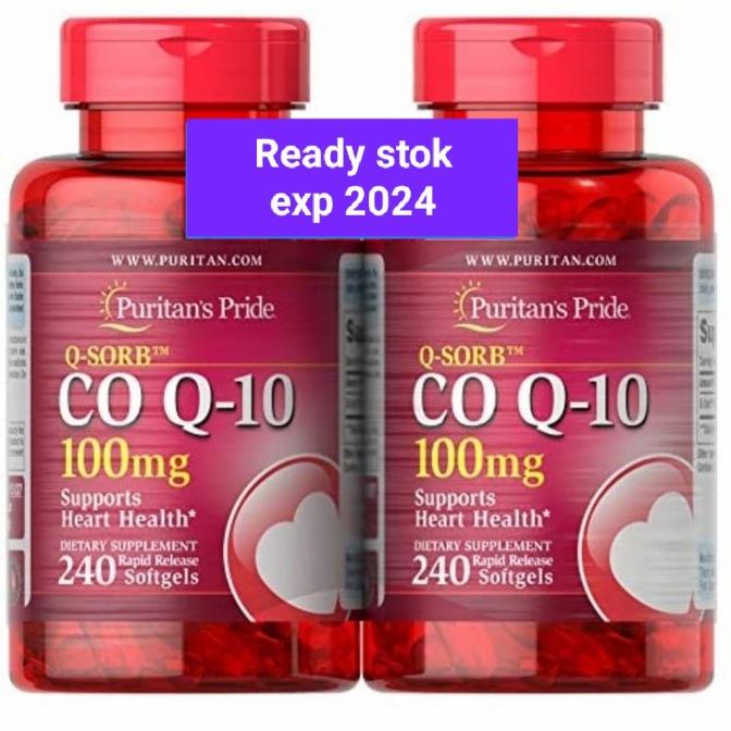 Puritan's Pride Co Q10 100 mg CoQ10 100mg 240 softgels