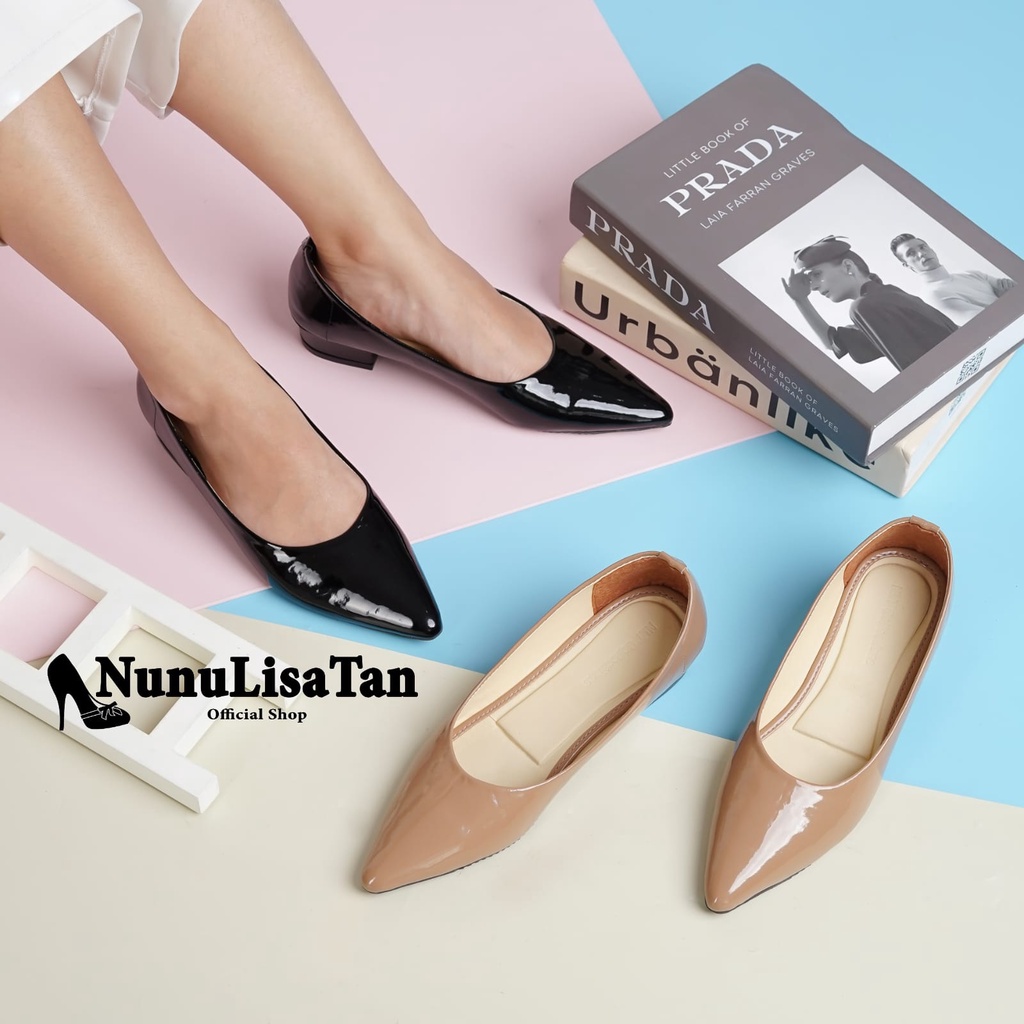 Heels pantofel glossy Pendek 3cm HP GLOSYY LALA 3CM