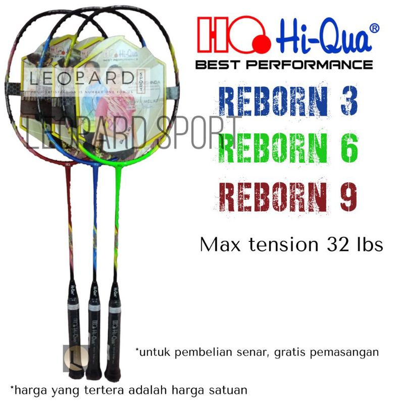 Raket Badminton HI-QUA Reborn 3 6 9 / Raket Hiqua Reborn