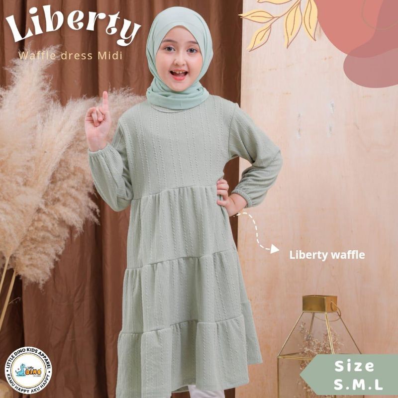Baju Gamis Midi Dress Anak Perempuan Tanggung Usia 8 10 12 Tahun Warna Hitam Sage Green Premium Tuni