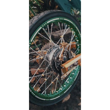 velg jinfei hijau bubut slot 1 set tinggal pasang