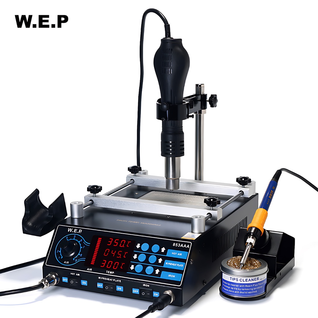 WEP 3 in 1 Digital SMD Soldering Welding Equipment Preheating 853AAA