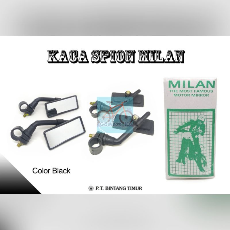 Kaca Spion Milan Sepeda Motor Mirror Anak BMX Lipat MTB Fixie Sepasang | High Quality
