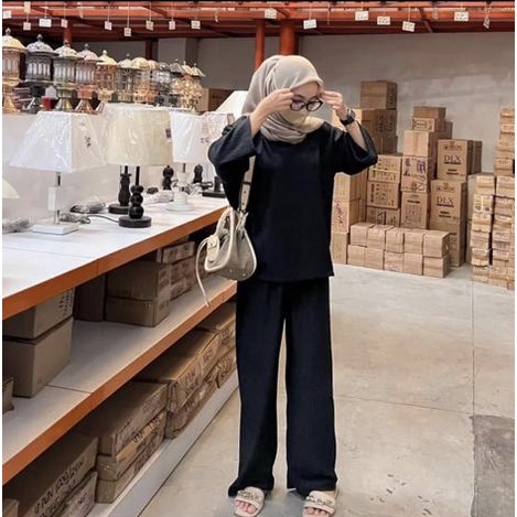 Tq88indonesia Fashion Baju Setelan Wanita Terbaru / ZOORA APRIL KNIT SET / Stelan Cewek / Busana Casual Cewek / Ootd