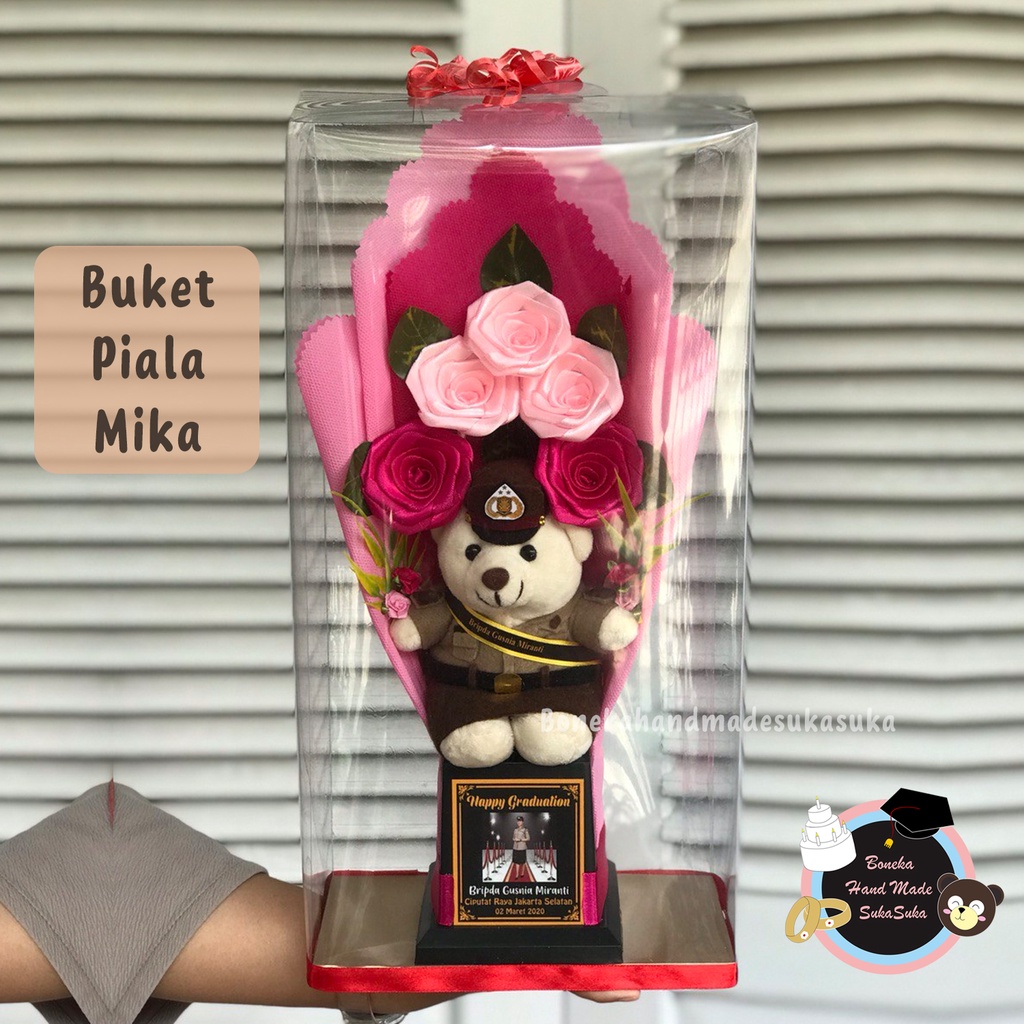 Boneka Polwan Polisi Wanita Custom Nama Foto Pelantikan Polisi Brimob Akpol Buket Polisi Profesi