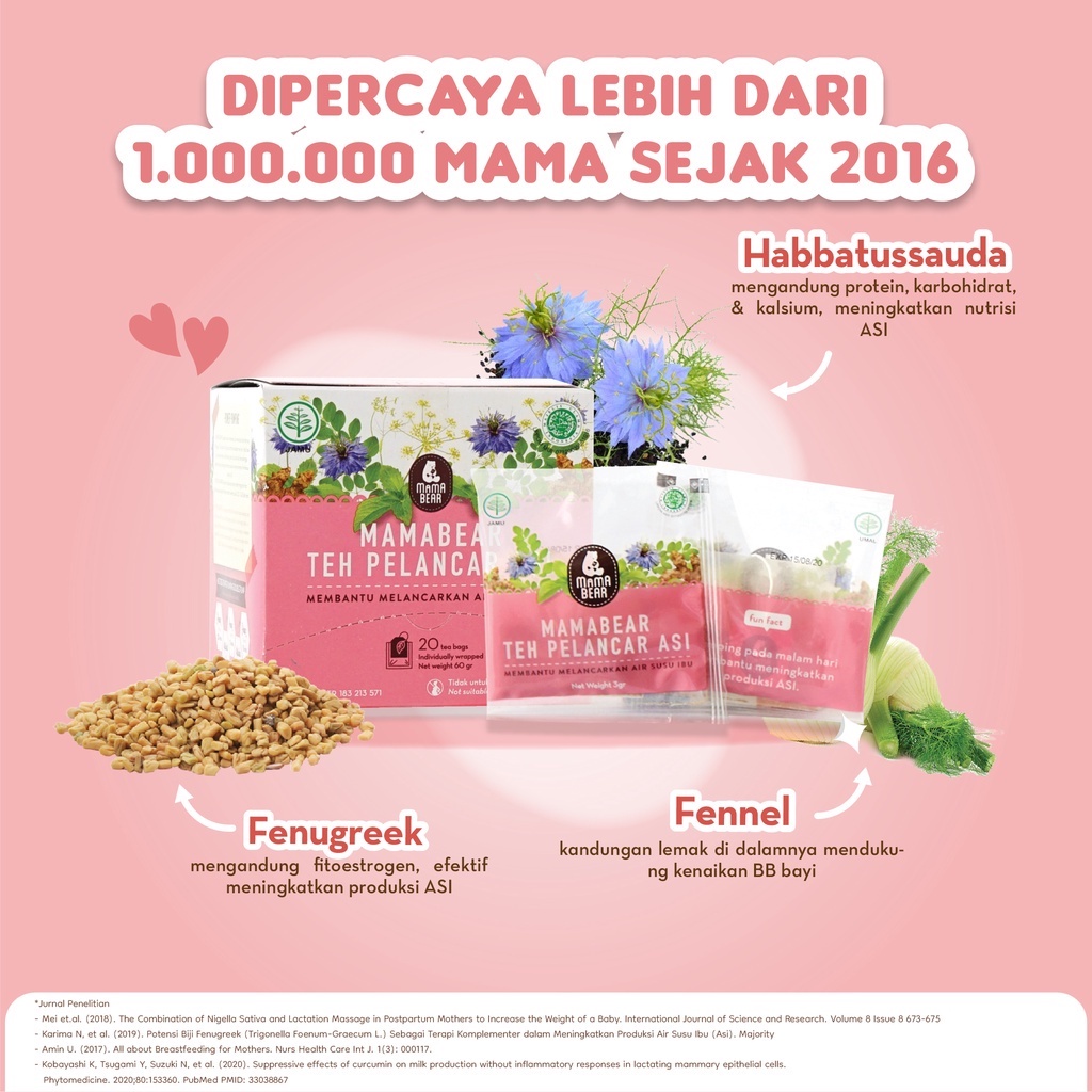 MamaBear Teh Pelancar Asi 20bags/ 60 g (Tersedia Varian Rasa)
