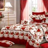 BAHAN KAIN SPREI METERAN MOTIF BUNGA FLORA SHABBY MUKENA DRESS DASTER L 240