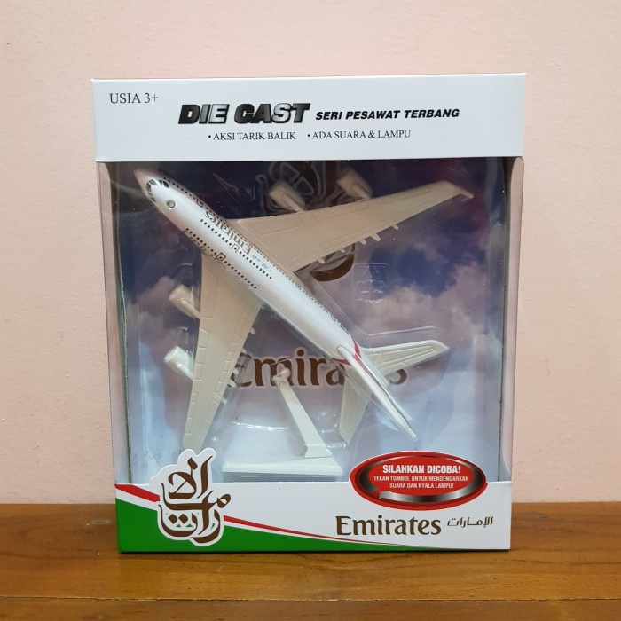 Diecast Pesawat Emirates Miniatur Miniatur Mainan Pesawat