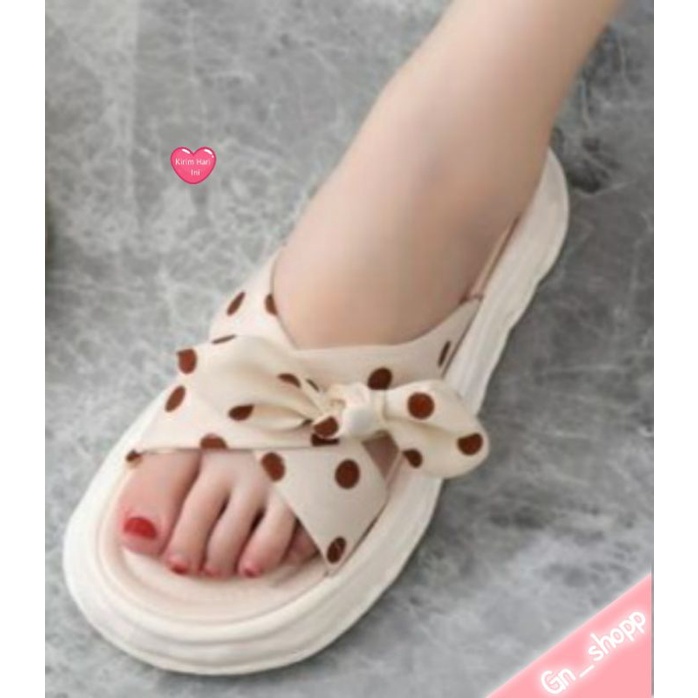 Sandal Selop Wanita Model PITA Polkadot Terbaru Hys 000-2